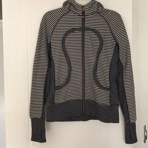 Blue and white Lululemon Scuba Hoodie size 8